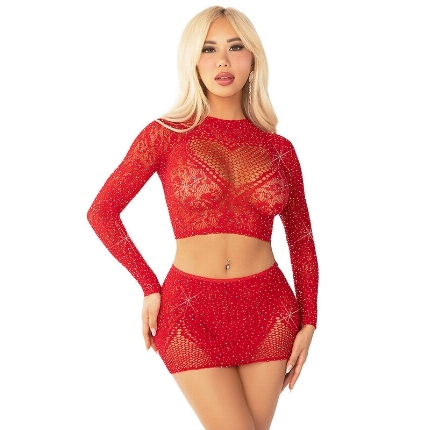 Conjunto Leg Avenue Shila Vermelho