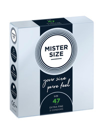 mister size - preservativos talla xs 47 mm (3 unidades)