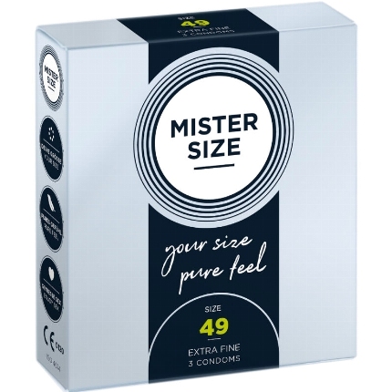 mister size - condom size s 49 mm (3 units)