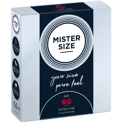 mister size - condom size xl 60 mm (3 units)