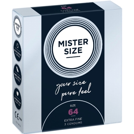 mister size - condoms size xxl 64 mm (3 units)