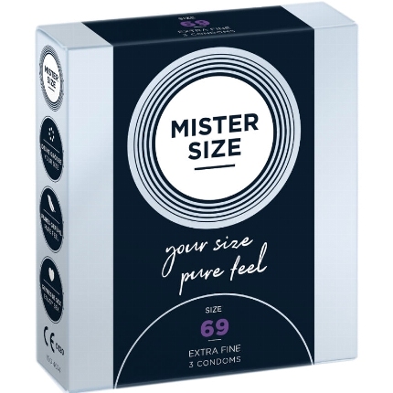 mister size - preservativos talla xxxl 69 mm (3 unidades)