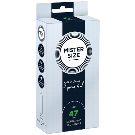 mister size - preservativos talla xs 47 mm (10 unidades)