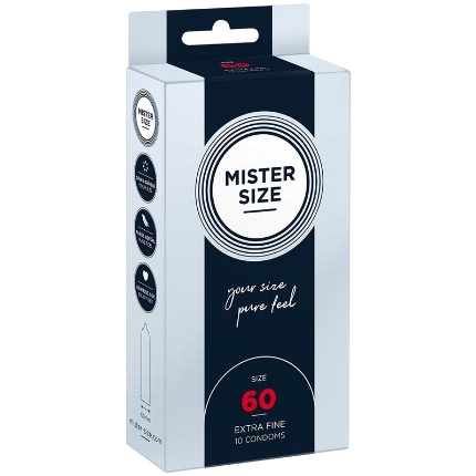 mister size - preservativos talla xl 60 mm (10 unidades)