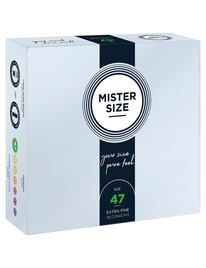 mister size - preservativos talla xs 47 mm (36 unidades)