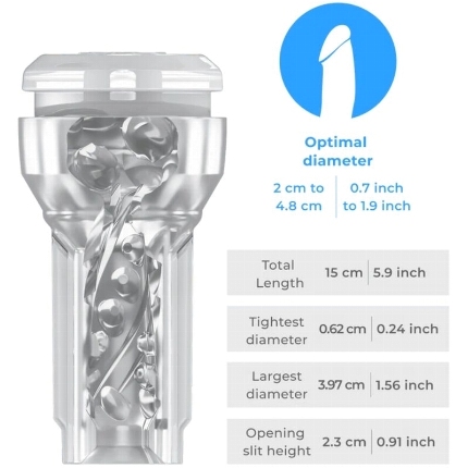 kiiroo - feel pocket stroker crystal by kiiroo transparent