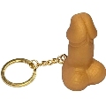 diablo picante - golden penis shaped keychain