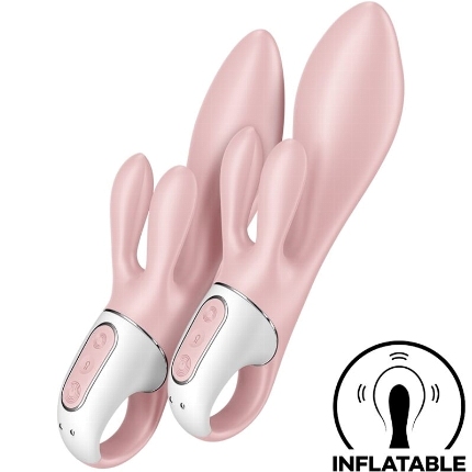 satisfyer - air pump bunny 3 inflable vibrador rabbit rosa