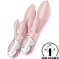 satisfyer - air pump bunny 3 inflable vibrador rabbit rosa