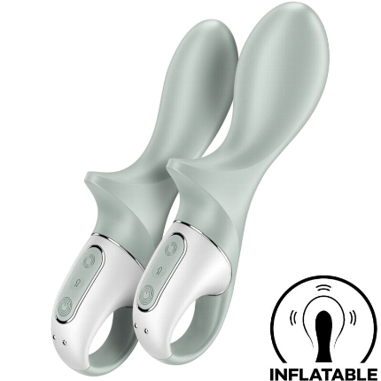 satisfyer - air pump booty 3 inflatable anal vibrator greygreen