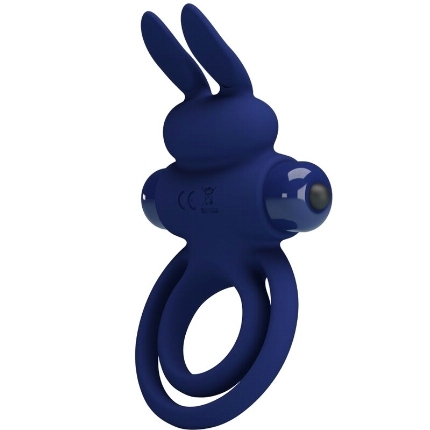 pretty love - darey double vibrating ring rabbit blue