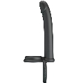 Cockring Pretty Love Dillion 2 com Dildo para Dupla Penetração Preto