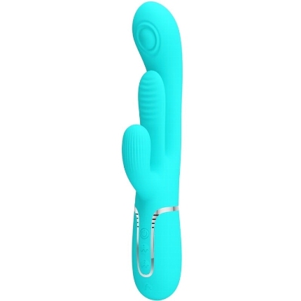 pretty love - shania triple rabbit multifunction vibrator 3 in 1 blue