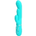 pretty love - shania triple rabbit multifunction vibrator 3 in 1 blue