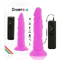 diversia - flexible vibrating dildo purple 23 cm -o- 4.3 cm