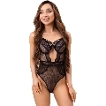 livco corsetti fashion - paula lc 20209 body with lace decorations black s/m