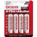 aiwa - x-tra alkaline aaa alkaline battery lr03 blister*4