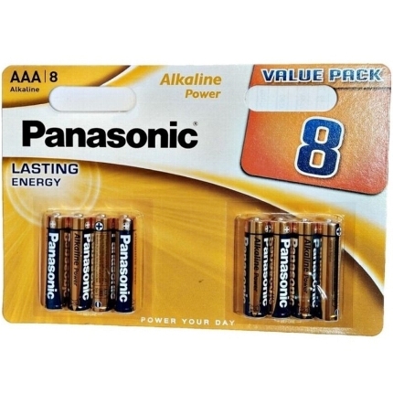 panasonic - bateria alcalina bronze aaa lr03 blister*8