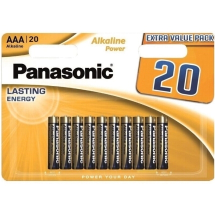 panasonic - bronze alkaline aaa battery lr03 blister*20