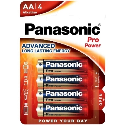 panasonic - bateria aa alcalina pro power lr6 blister*4