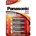 panasonic - bateria aa alcalina pro power lr6 blister*4