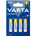 varta - energy alkaline battery aaa lr03 blister*4