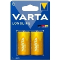 varta - bateria alcalina de longa vida c lr14 blister*2