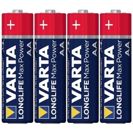 varta - max power alkaline aa lr6 retractable battery*4