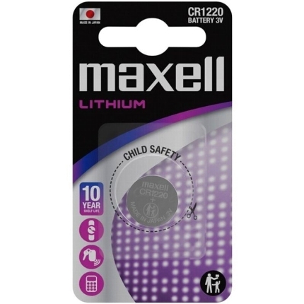 maxell - bateria de lÍtio botÃo cr1220 3v blister*1