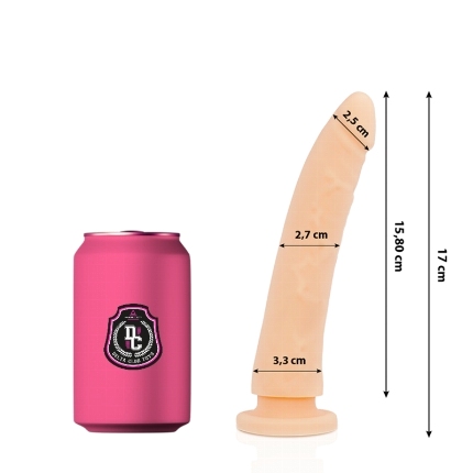 delta club - brinquedos dildo mÉdico natural silicone 17 cm -o- 3 cm