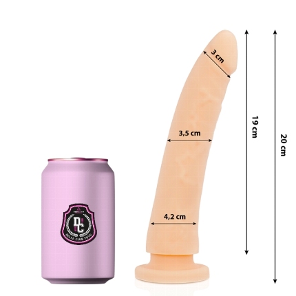 delta club - dildo realista natural silicona medica 20 cm -o- 4 cm